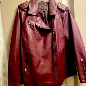 Faux Leather Lane Bryant Moto Jacket Size 14 / 16
